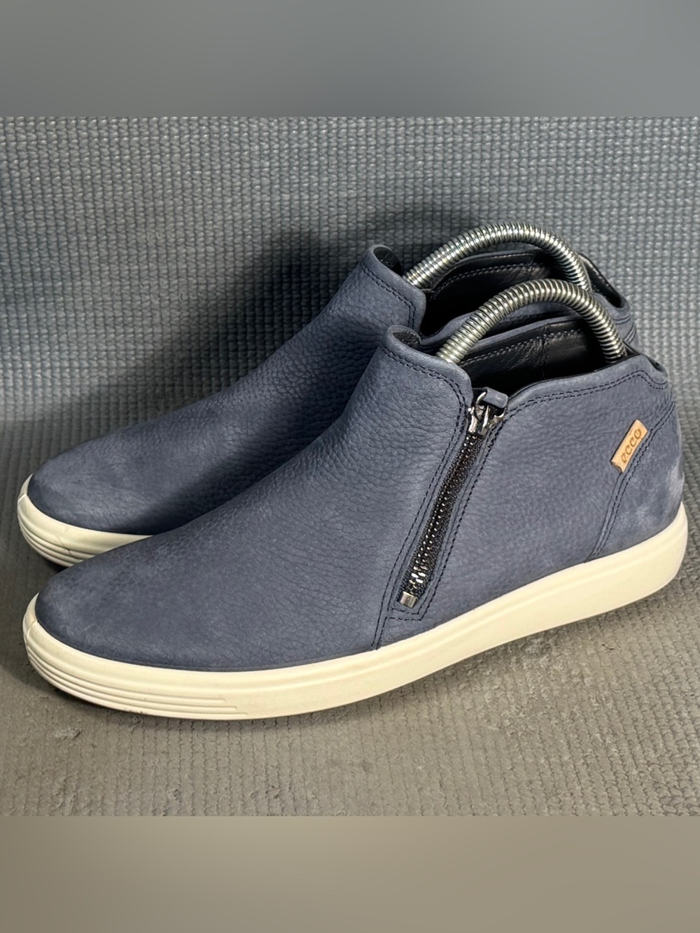 ECCO Soft 7 Low Side Zip Blue Ankle Booties Size 8 US 39‎ EU